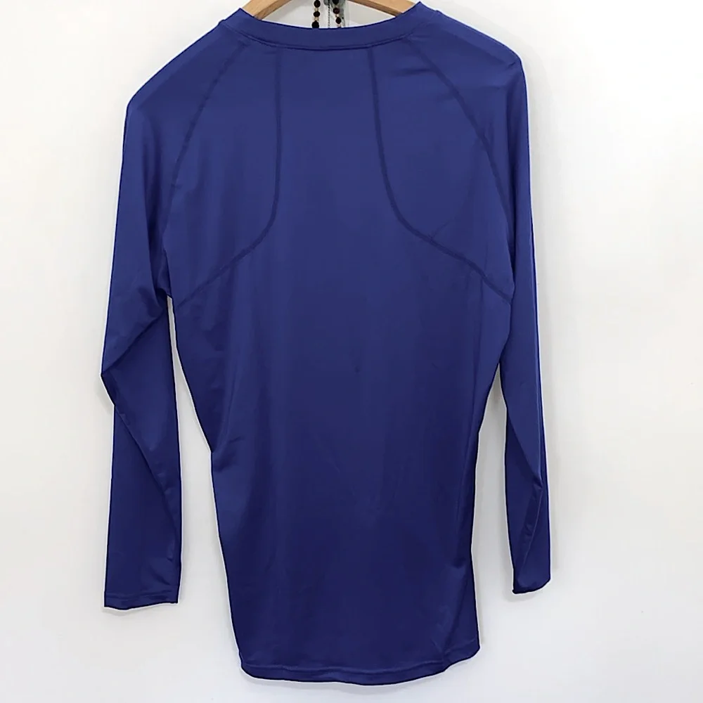 Men's  Athlio Navy Long Sleeve Shirt Sz Medium - Picture 4 of 5